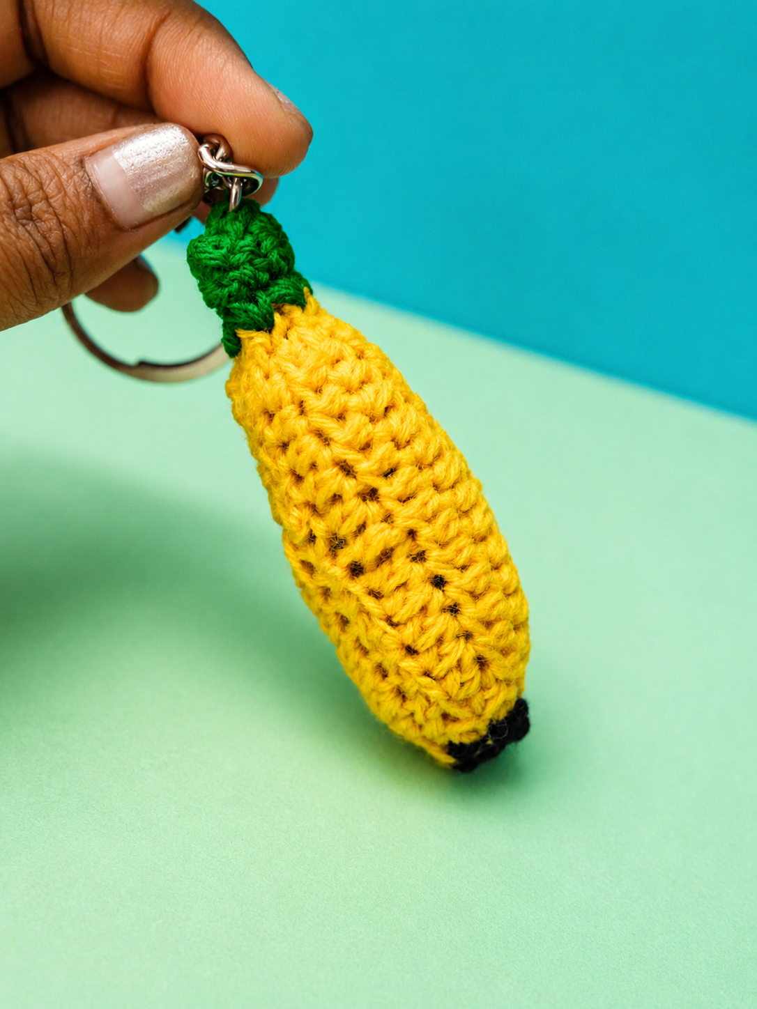 Handmade Crochet Banana Keychain 🍌-image